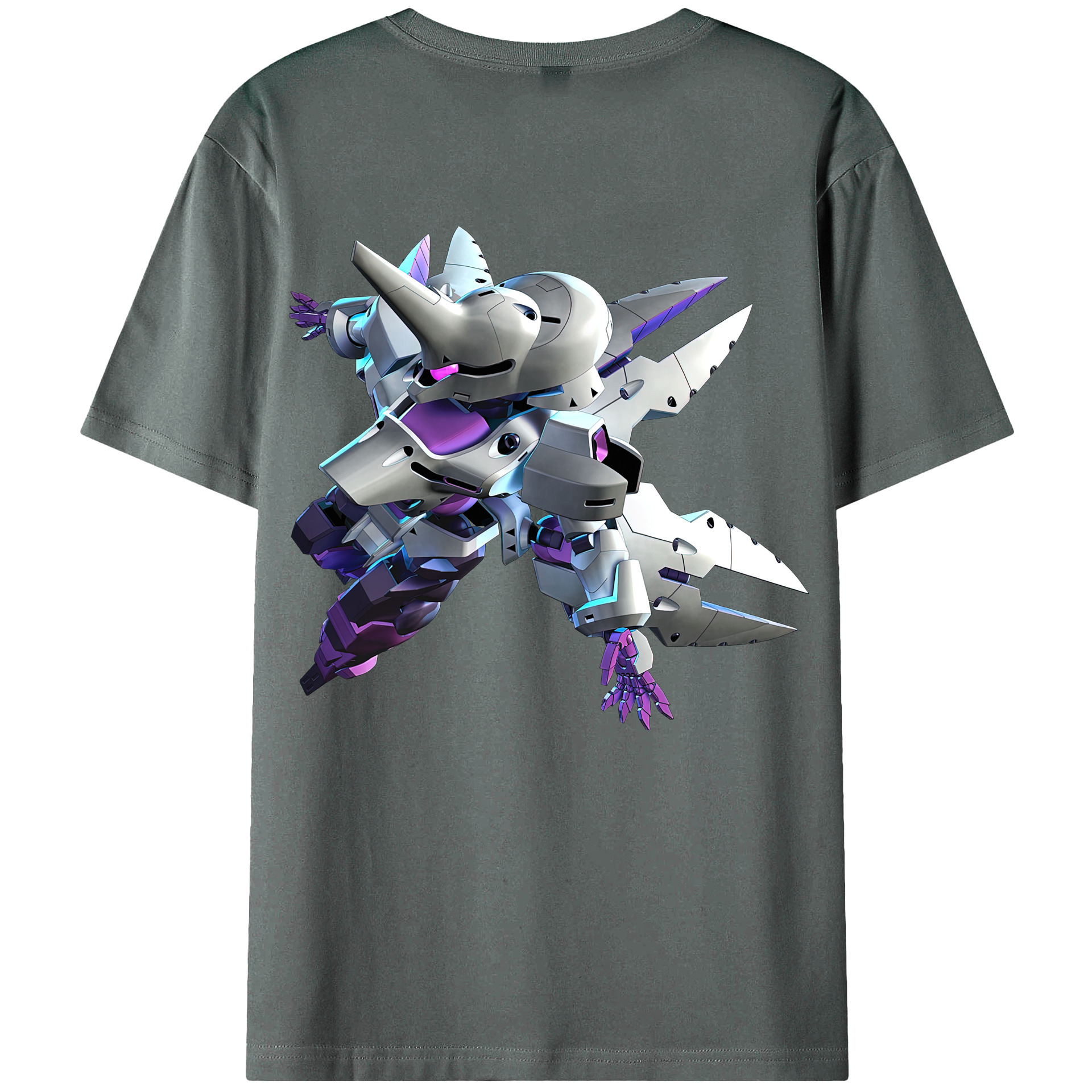 （画像用） 機動戦士ガンダム Mobile Suit Gundam 綿100％ メンズ半袖Tシャツ（バックプリント） 通気性